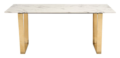 Dining Table White & Gold - Elegant & Durable Dining Table for Stylish Spaces