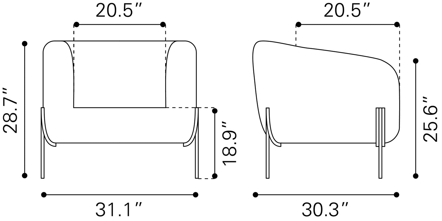 Fauteuil Micaela Ivoire
