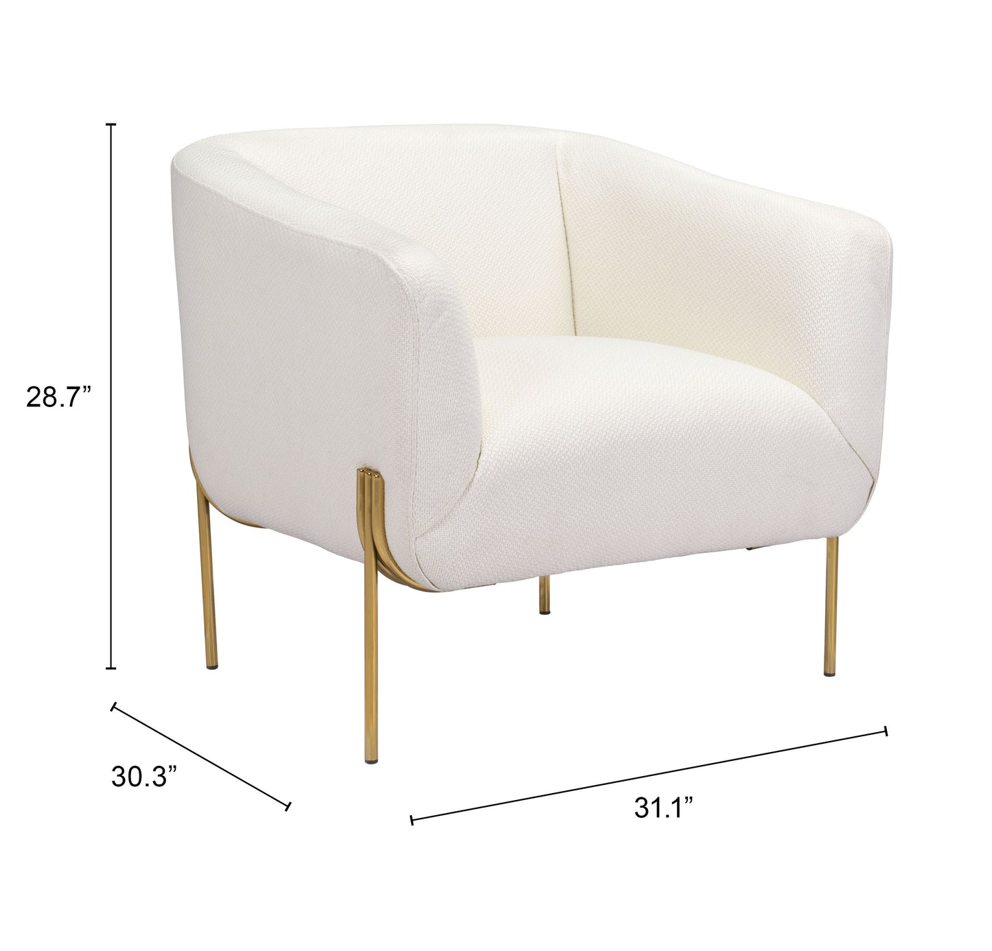 Fauteuil Micaela Ivoire