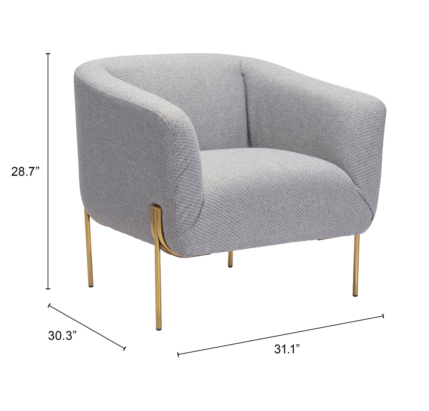 Fauteuil Micaela Gris