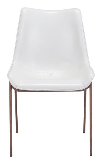 Dining Chair (Set of 2) White & Walnut - Modern & Ergonomic Seating for Home & Office