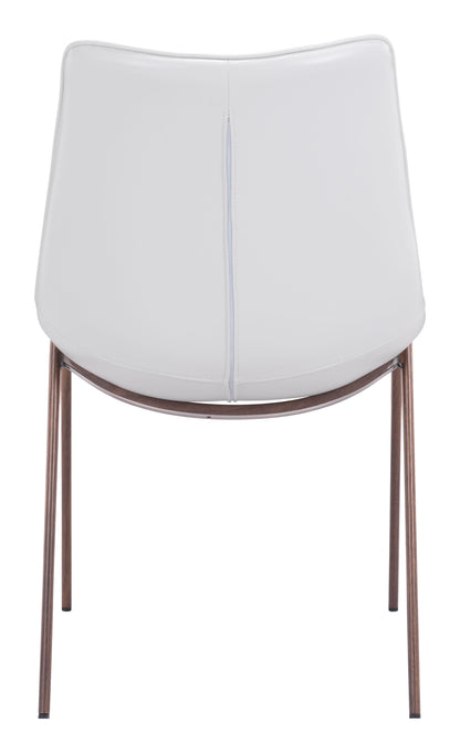 Dining Chair (Set of 2) White & Walnut - Modern & Ergonomic Seating for Home & Office