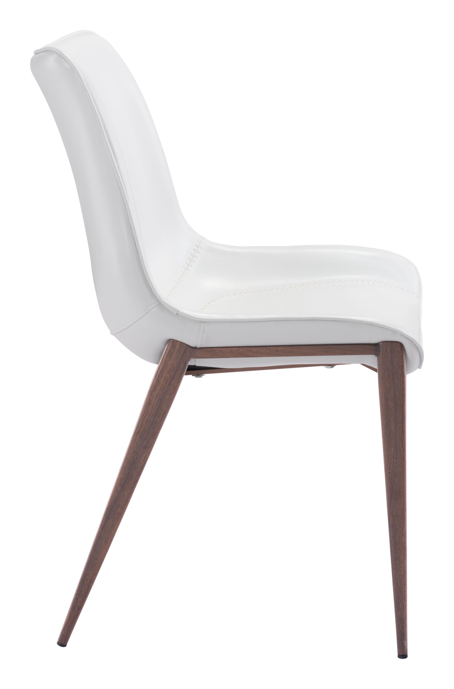 Dining Chair (Set of 2) White & Walnut - Modern & Ergonomic Seating for Home & Office