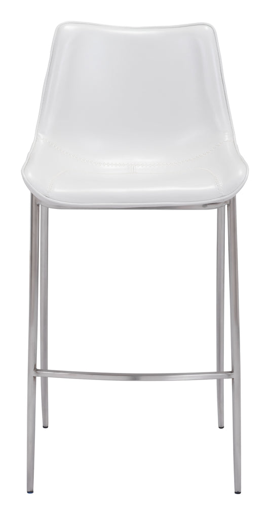 Barstool (Set of 2) White & Silver - Premium Quality & Stylish Design for Your Home
