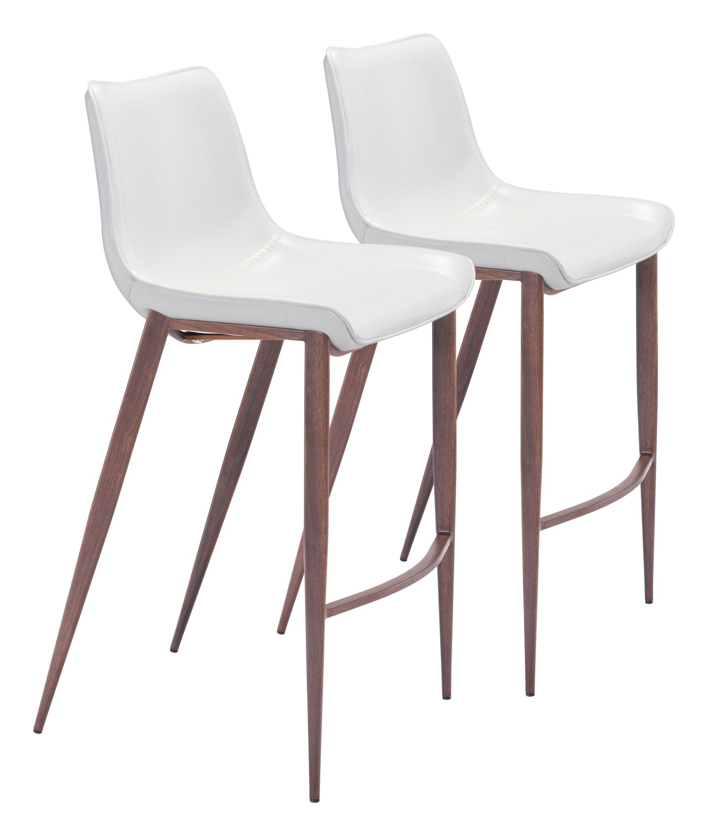 Barstool (Set of 2) White & Walnut - Premium Quality & Stylish Design for Your Home