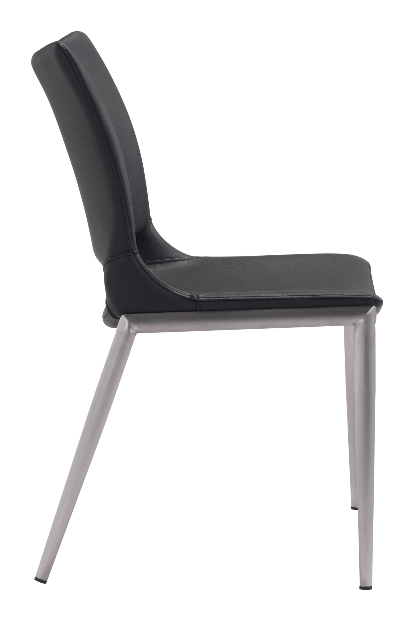 Dining Chair (Set of 2) Black & Silver - Modern & Ergonomic Seating for Home & Office