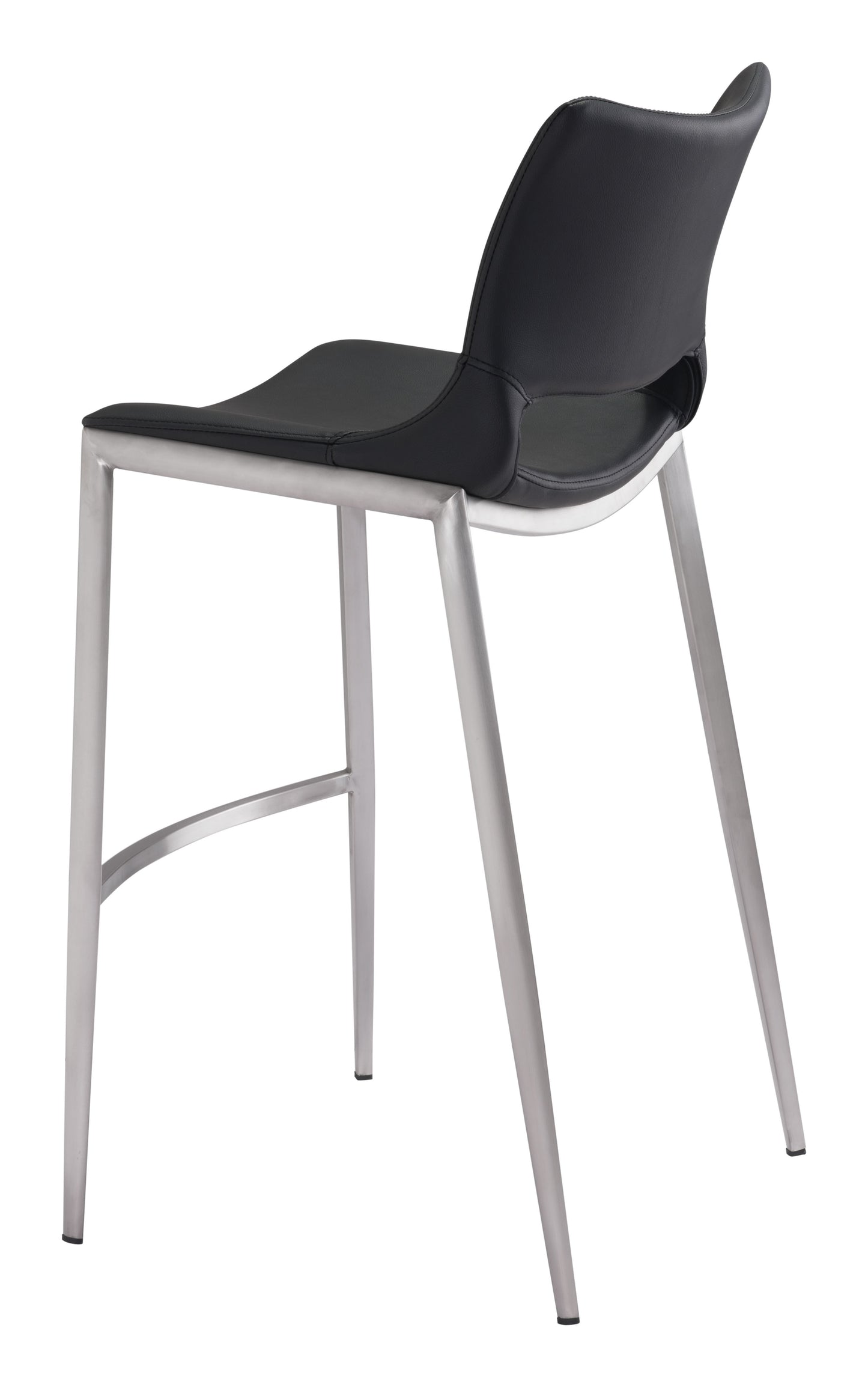 Tabouret de bar Ace (lot de 2) noir et argent