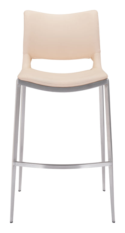 Barstool (Set of 2) Light Pink & Silver - Premium Quality & Stylish Design for Your Home
