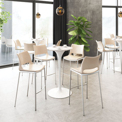 Barstool (Set of 2) Light Pink & Silver - Premium Quality & Stylish Design for Your Home