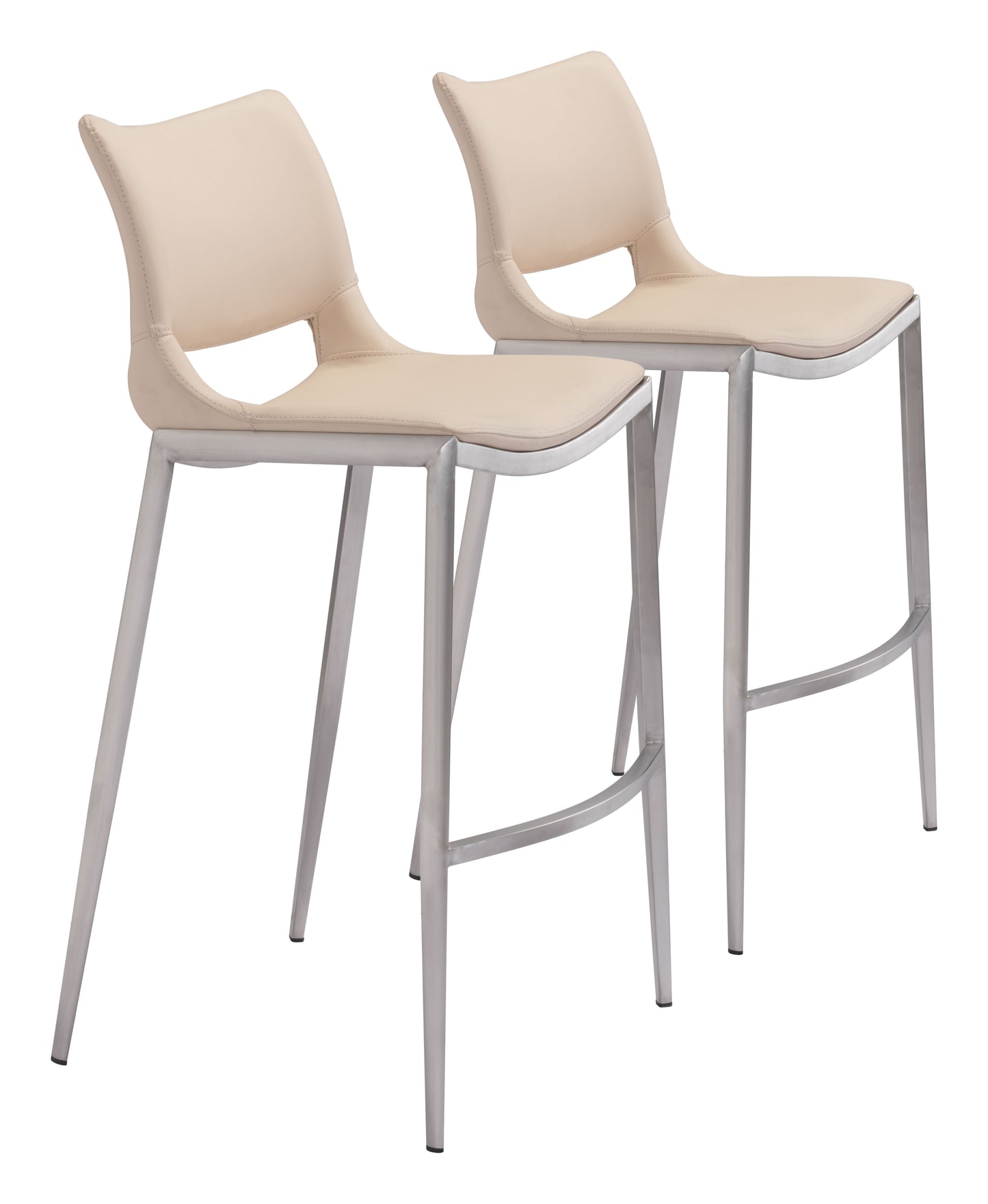 Barstool (Set of 2) Light Pink & Silver - Premium Quality & Stylish Design for Your Home