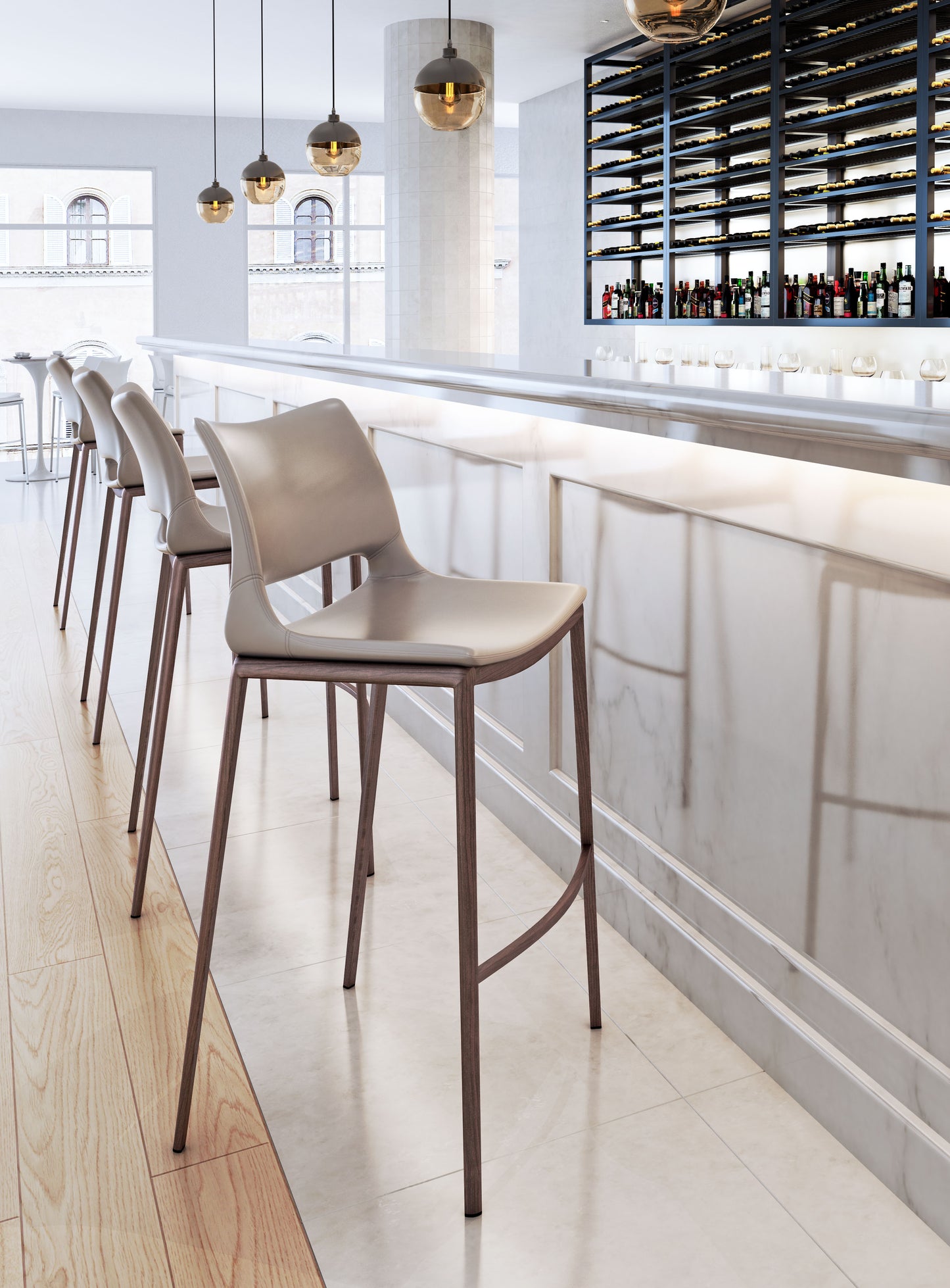 Barstool (Set of 2) Brown & Walnut - Premium Quality & Stylish Design for Your Home