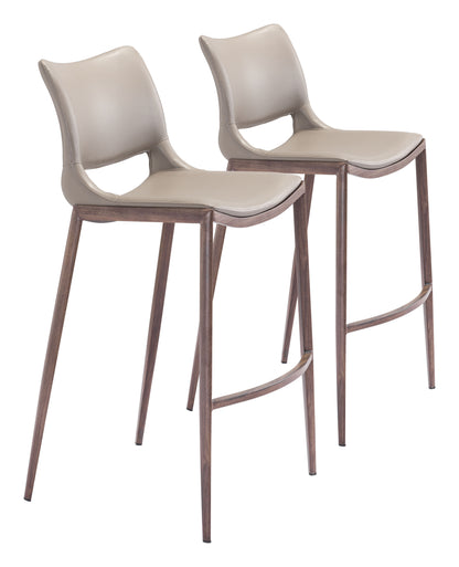 Barstool (Set of 2) Brown & Walnut - Premium Quality & Stylish Design for Your Home