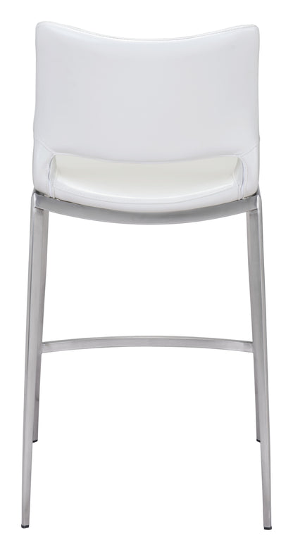 Tabouret de bar Ace (lot de 2) blanc et argent