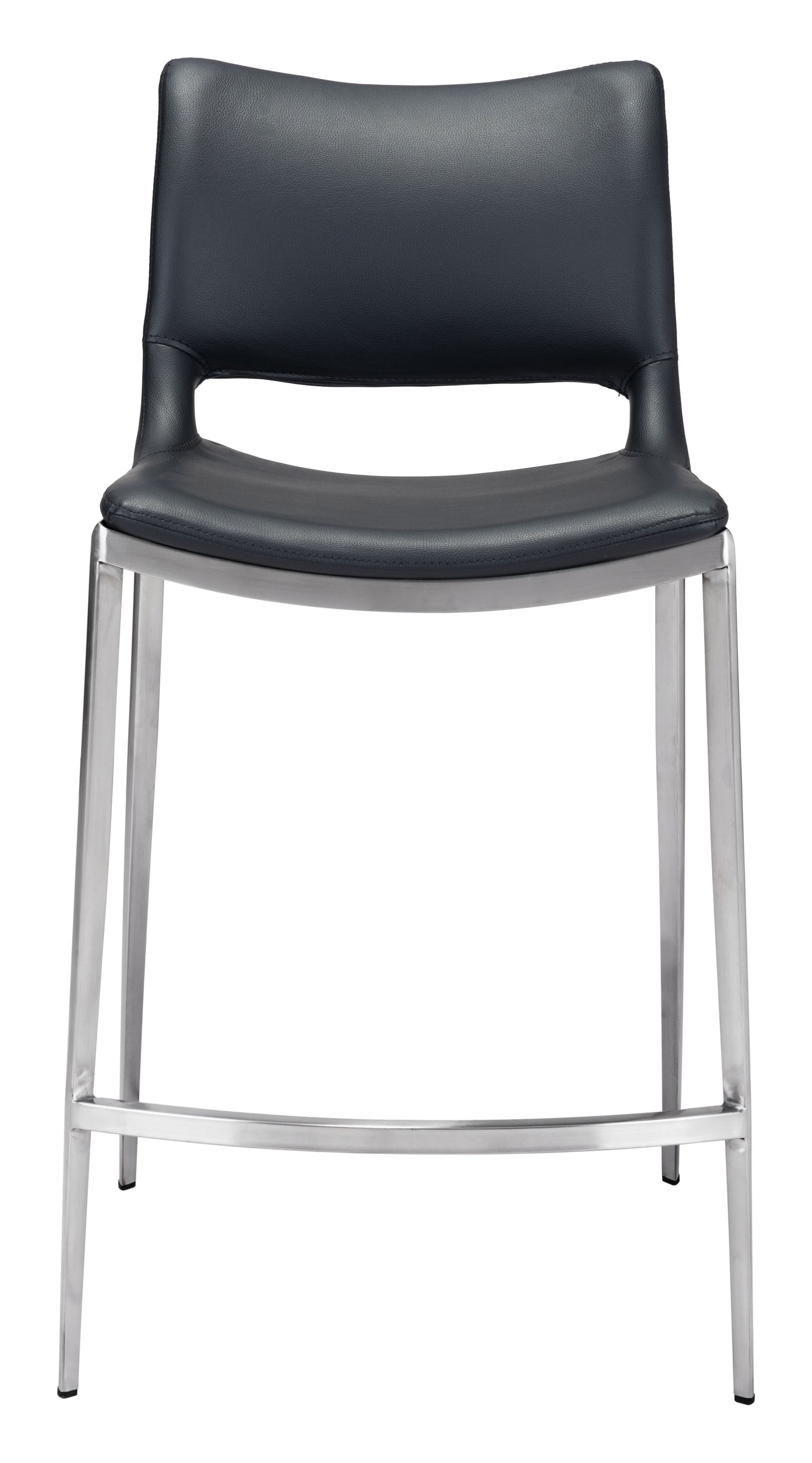 Tabouret de comptoir Ace (lot de 2) noir et argent