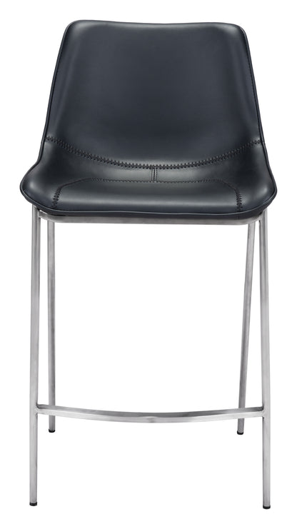 Counter Stool (Set of 2) Black & Silver - Premium Quality & Stylish Design for Your Home