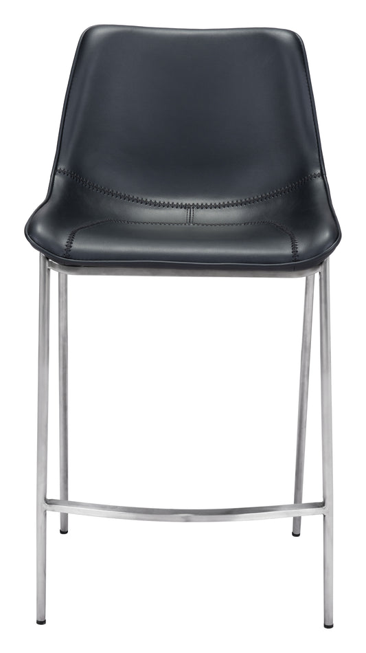 Counter Stool (Set of 2) Black & Silver - Premium Quality & Stylish Design for Your Home