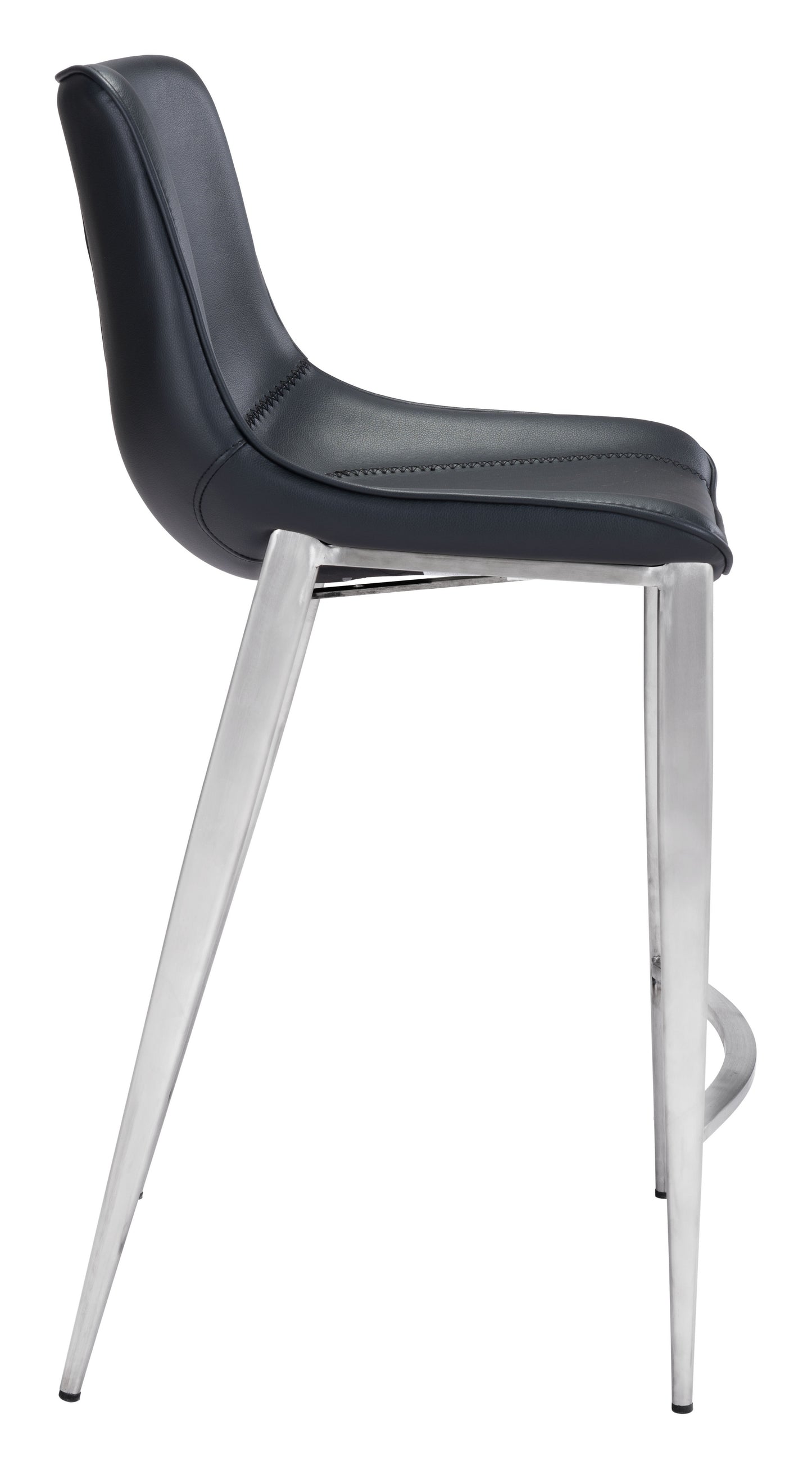 Counter Stool (Set of 2) Black & Silver - Premium Quality & Stylish Design for Your Home