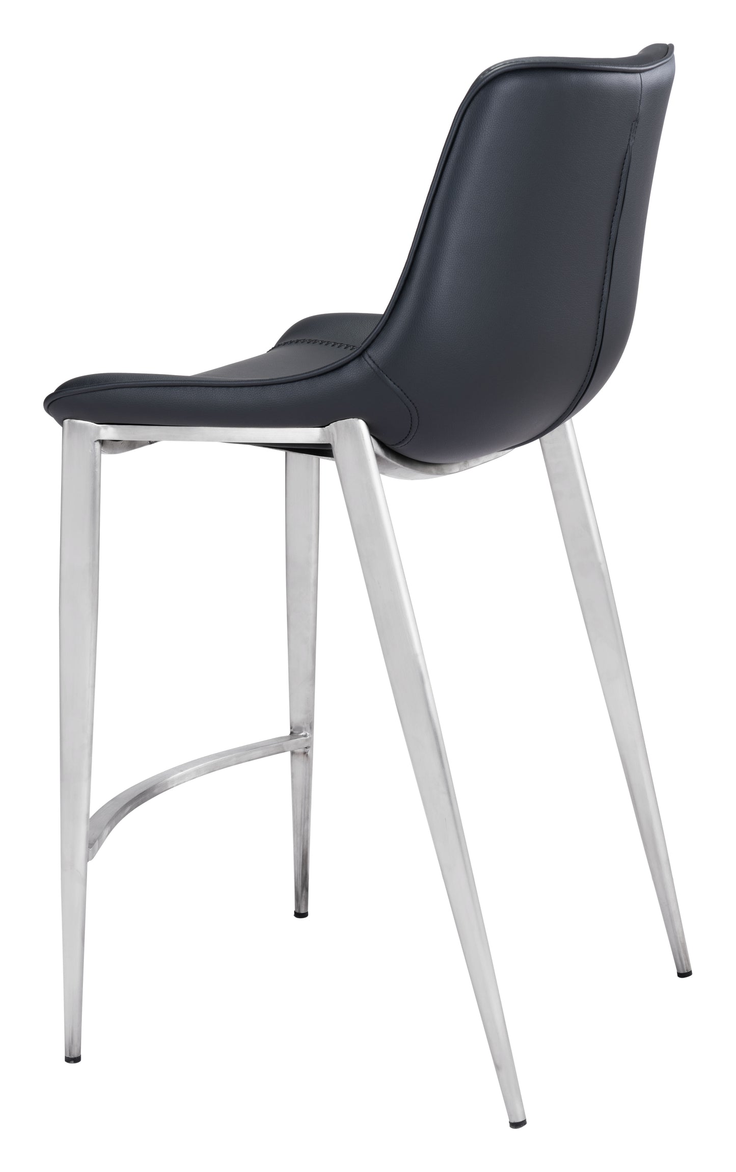 Counter Stool (Set of 2) Black & Silver - Premium Quality & Stylish Design for Your Home