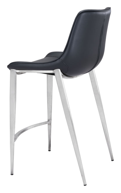 Counter Stool (Set of 2) Black & Silver - Premium Quality & Stylish Design for Your Home