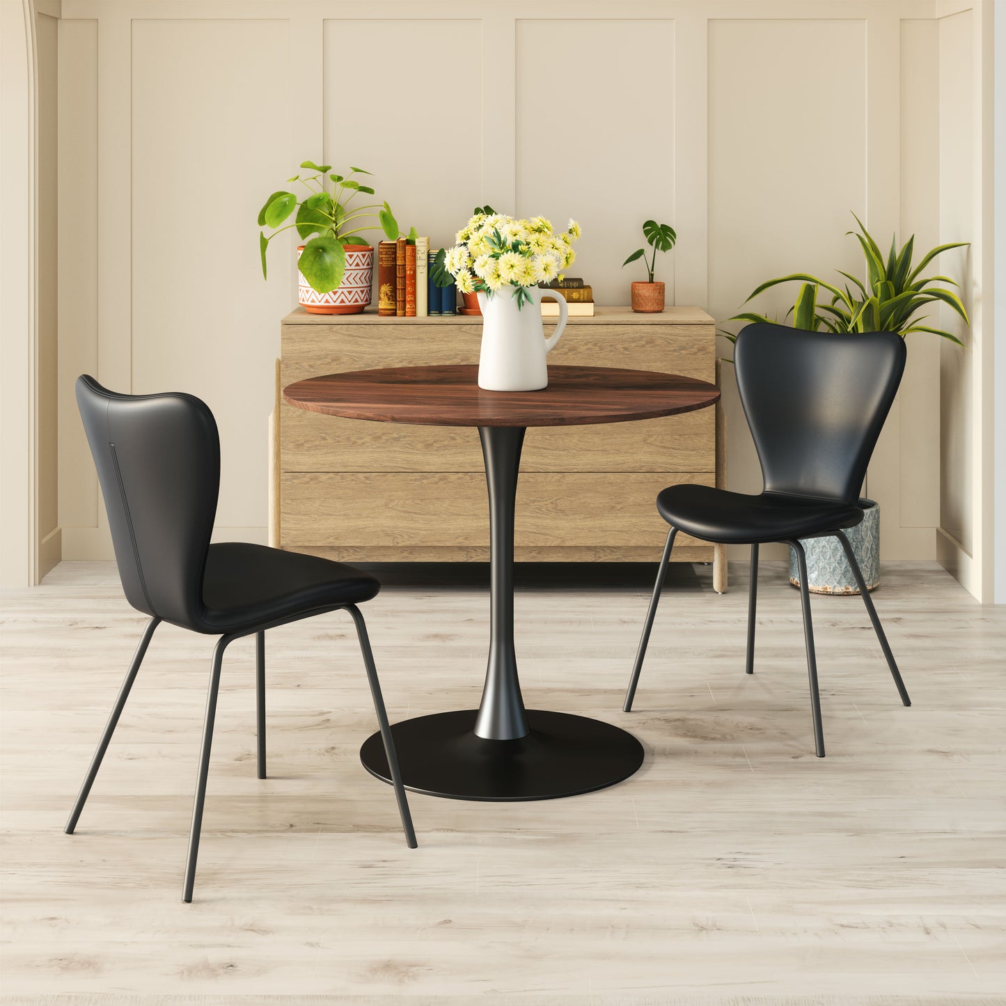 Dining Table Brown & Black - Elegant & Durable Dining Table for Stylish Spaces