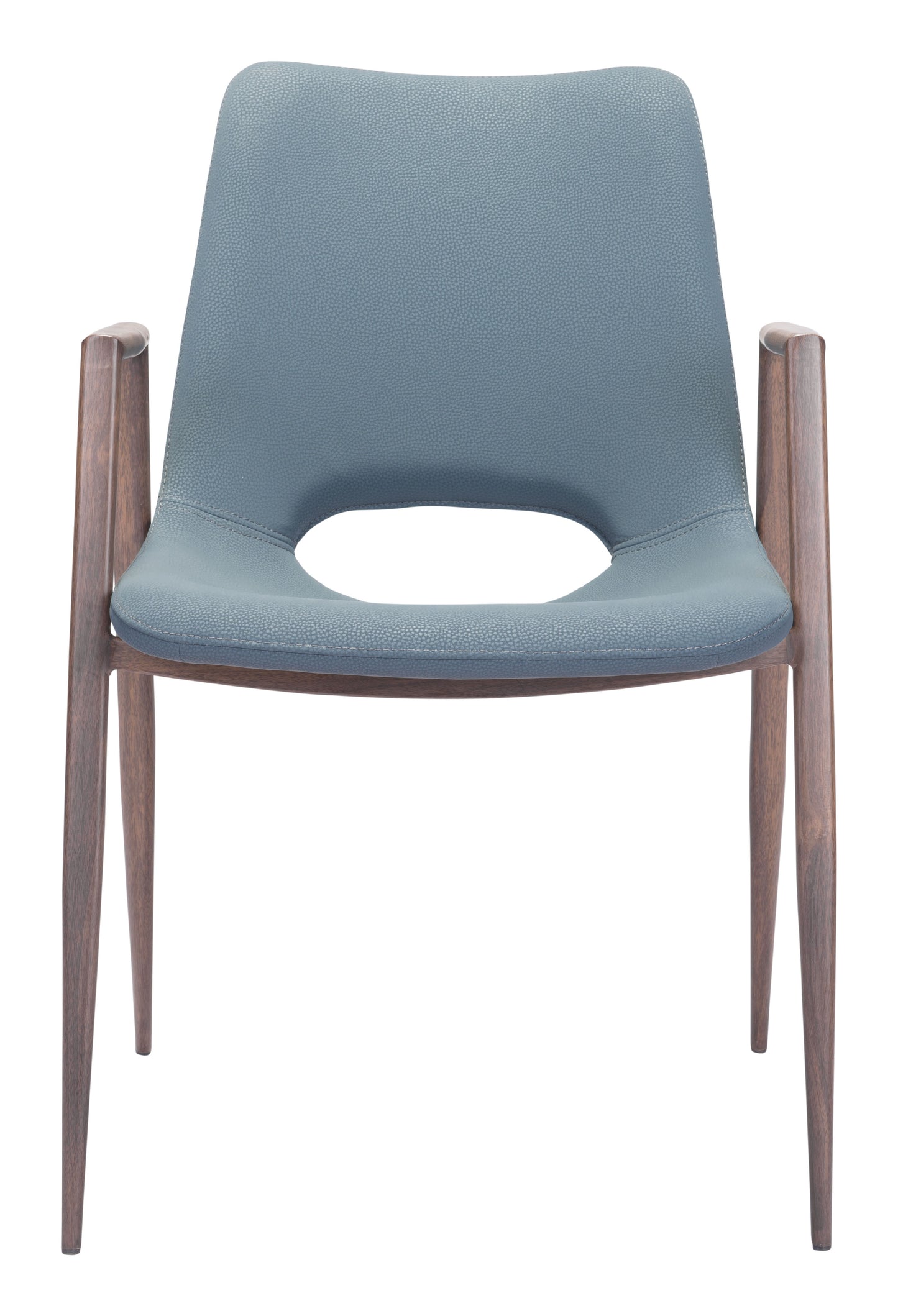 Dining Chair (Set of 2) Azure Gray & Walnut - Modern & Ergonomic Seating for Home & Office