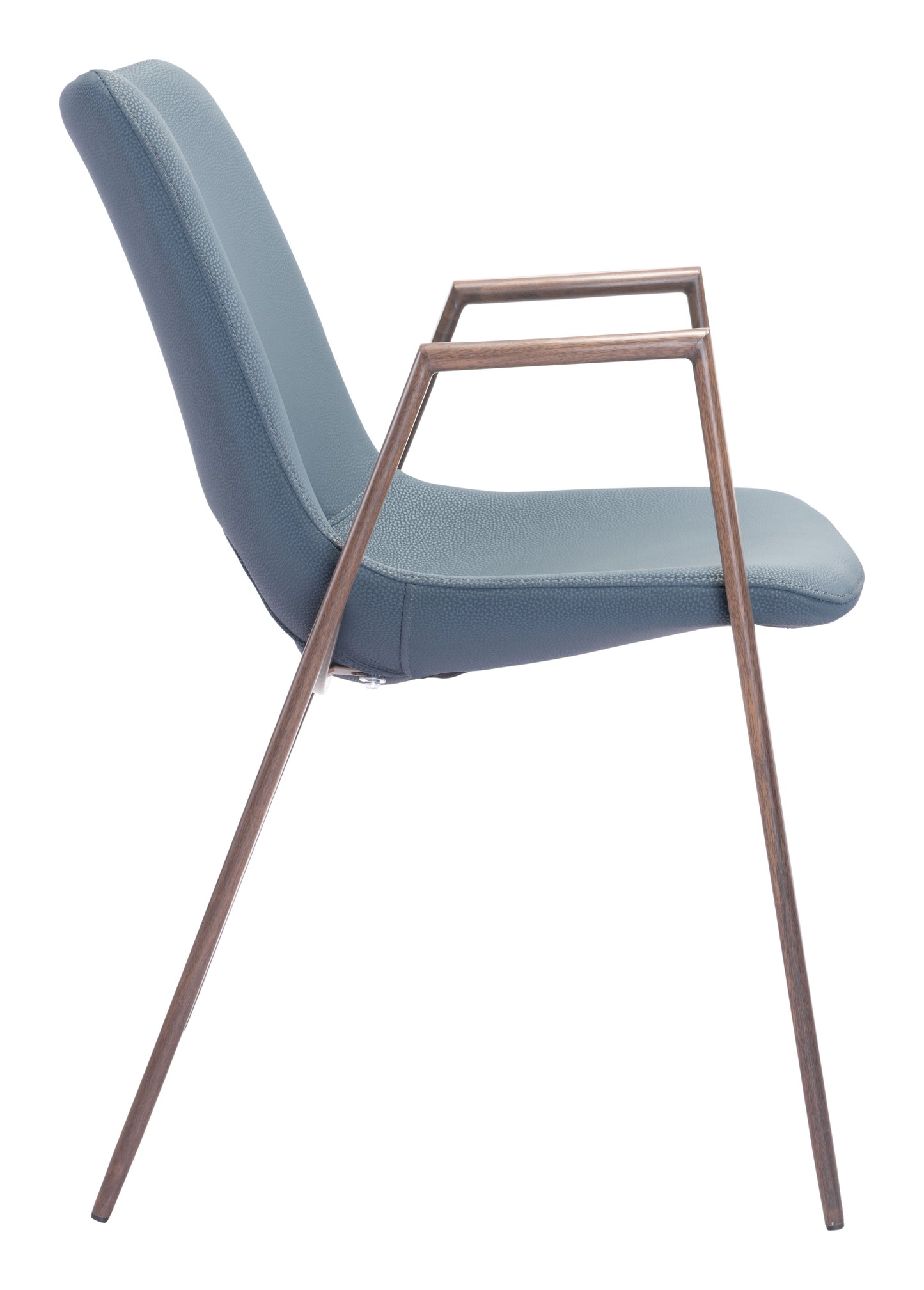 Dining Chair (Set of 2) Azure Gray & Walnut - Modern & Ergonomic Seating for Home & Office