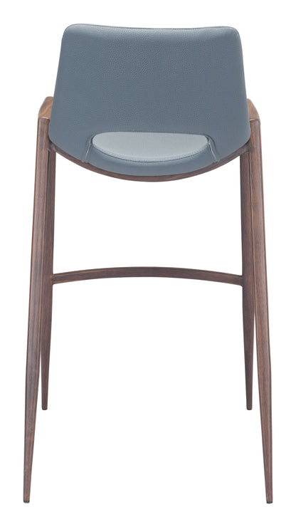 Barstool (Set of 2) Azure Gray & Walnut - Premium Quality & Stylish Design for Your Home
