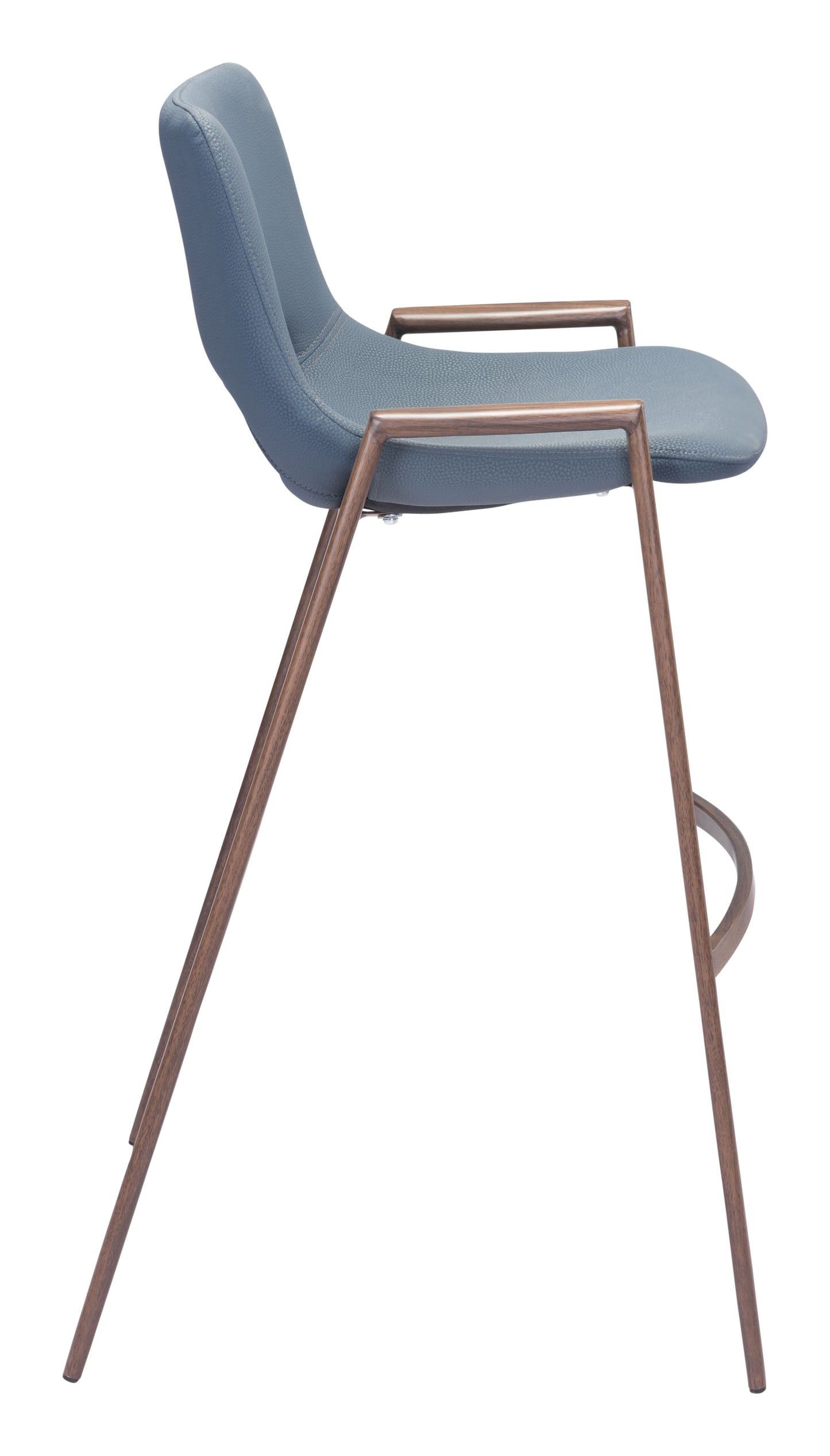 Barstool (Set of 2) Azure Gray & Walnut - Premium Quality & Stylish Design for Your Home