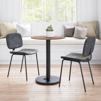 Table de bistrot Alto marron et noir