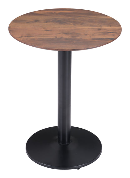 Table de bistrot Alto marron et noir