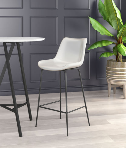 Tabouret de bar Byron blanc