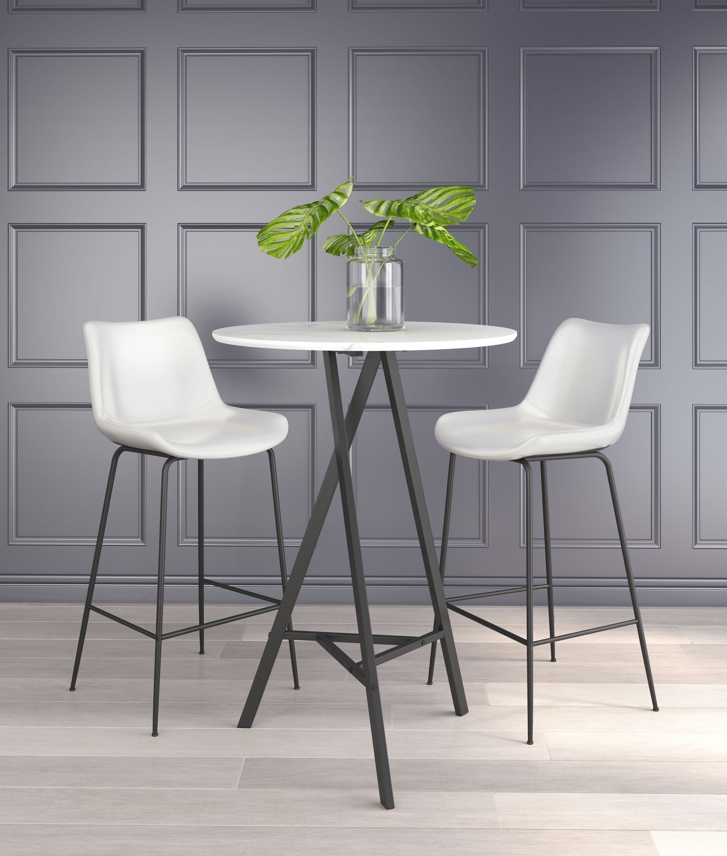 Tabouret de bar Byron blanc