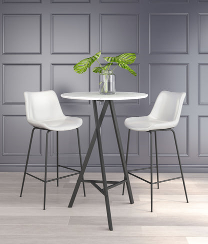 Tabouret de bar Byron blanc