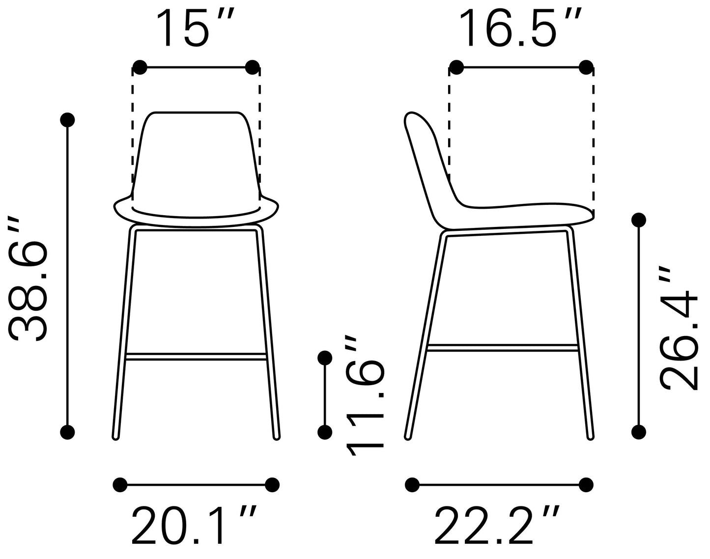 Counter Stool Brown - Premium Quality & Stylish Design for Your Home