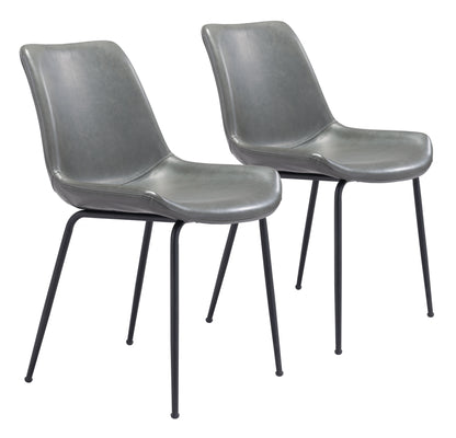 Chaise de salle à manger Byron (lot de 2) Gris
