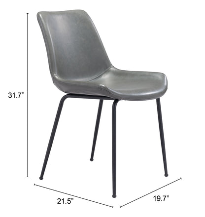 Chaise de salle à manger Byron (lot de 2) Gris