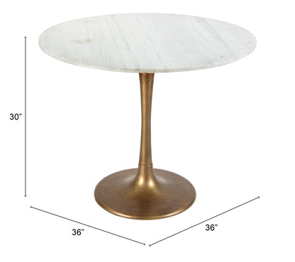Dining Table White & Gold - Elegant & Durable Dining Table for Stylish Spaces