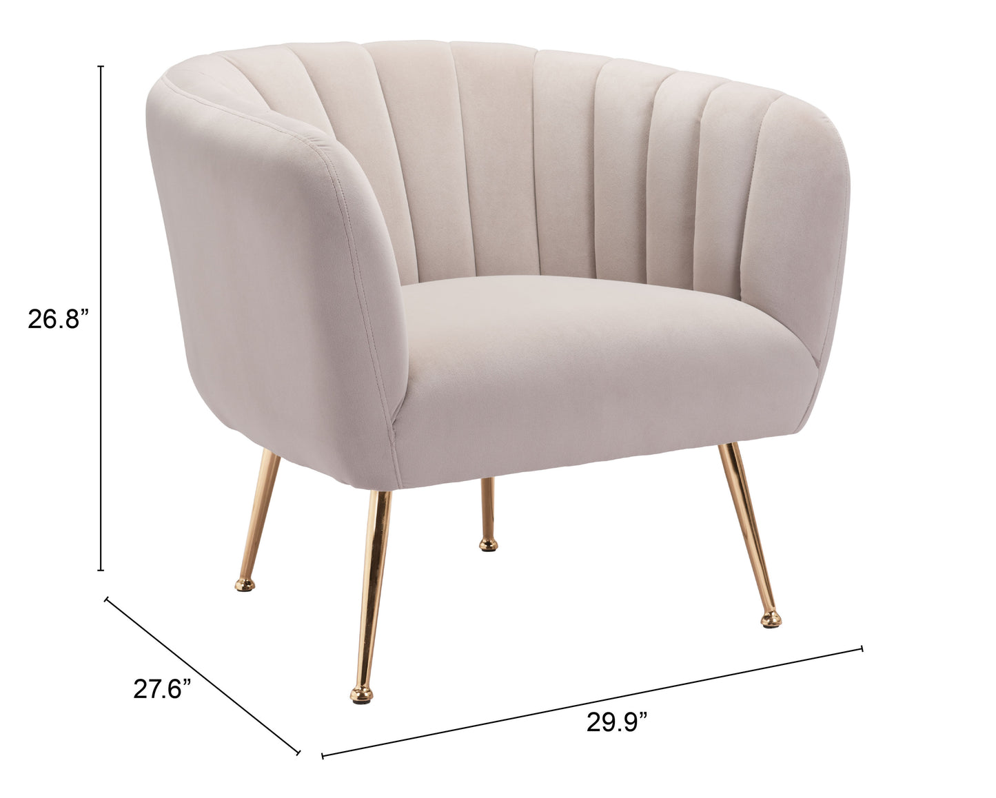 Fauteuil d'appoint Deco Beige