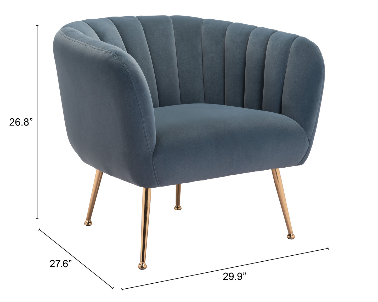 Accent Chair Gray - Modern & Ergonomic Seating for Home & Office