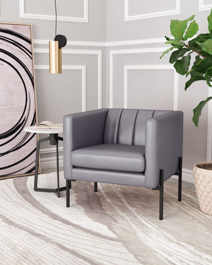Accent Chair Gray - Modern & Ergonomic Seating for Home & Office