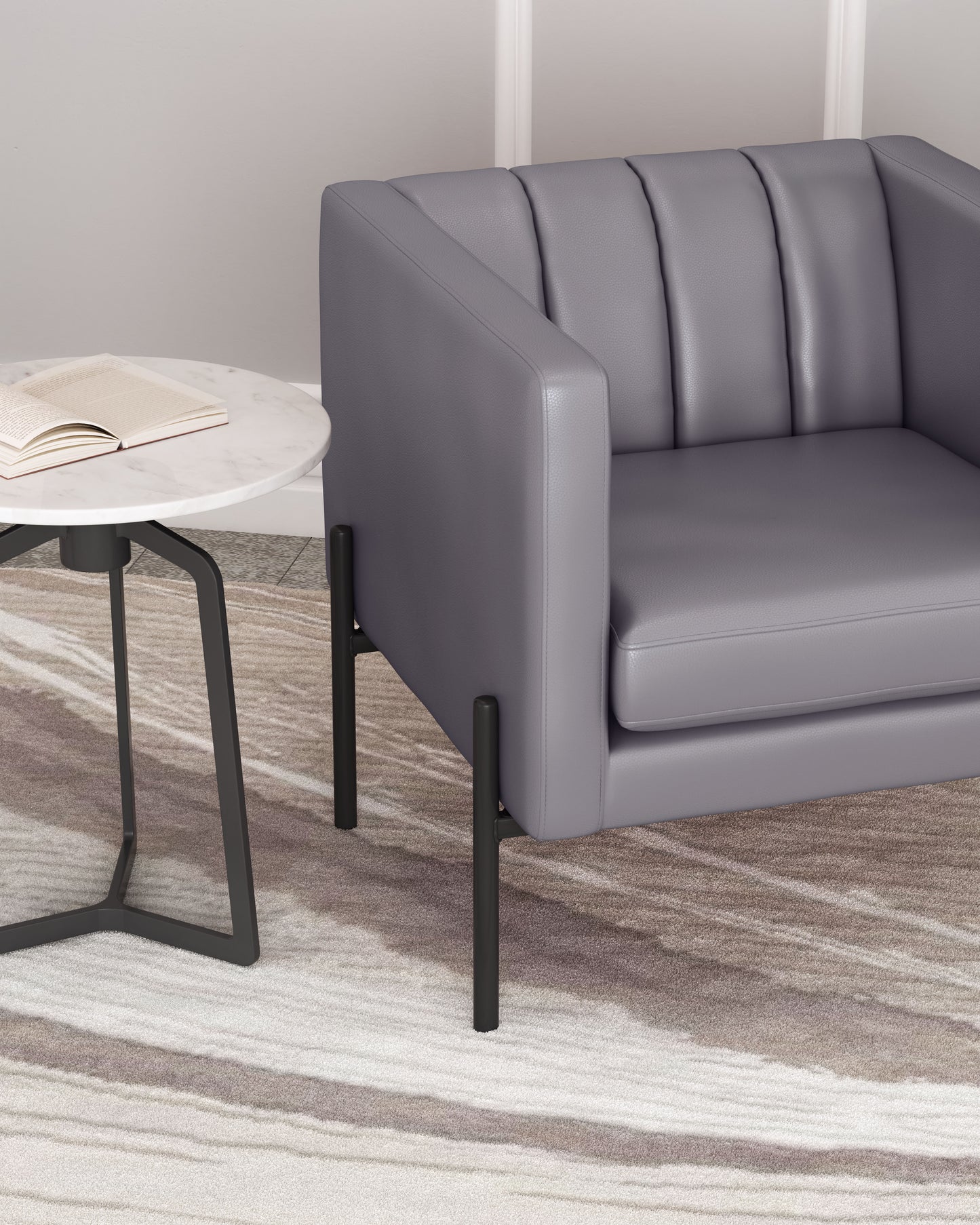 Accent Chair Gray - Modern & Ergonomic Seating for Home & Office