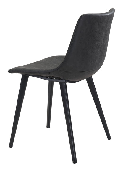 Dining Chair (Set of 2) Vintage Black - Modern & Ergonomic Seating for Home & Office