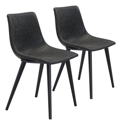 Dining Chair (Set of 2) Vintage Black - Modern & Ergonomic Seating for Home & Office