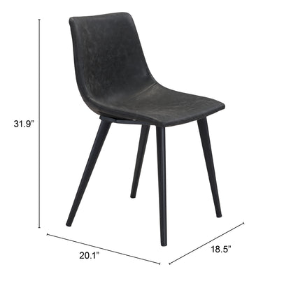 Dining Chair (Set of 2) Vintage Black - Modern & Ergonomic Seating for Home & Office