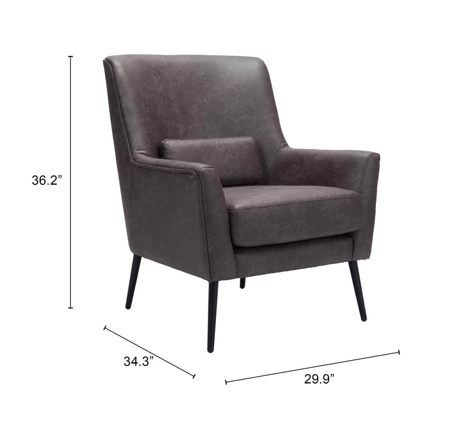Accent Chair Vintage Black - Modern & Ergonomic Seating for Home & Office