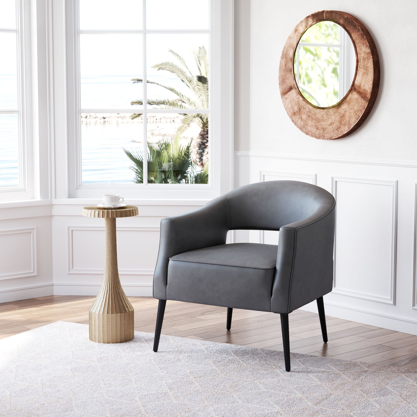 Accent Chair Vintage Gray - Modern & Ergonomic Seating for Home & Office