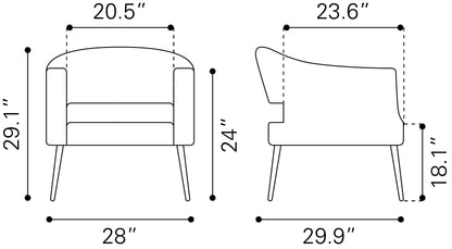 Accent Chair Vintage Gray - Modern & Ergonomic Seating for Home & Office