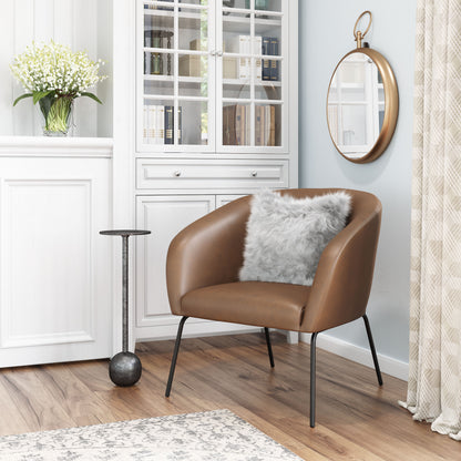 Accent Chair Vintage Brown - Modern & Ergonomic Seating for Home & Office