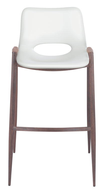 Barstool (Set of 2) White & Walnut - Premium Quality & Stylish Design for Your Home
