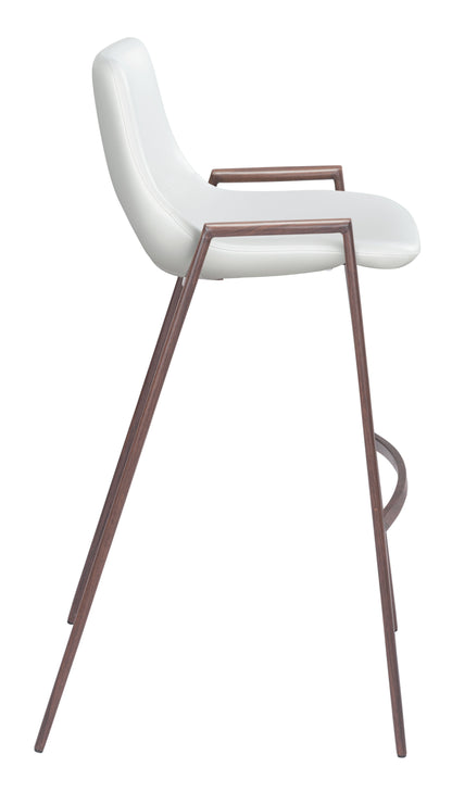 Barstool (Set of 2) White & Walnut - Premium Quality & Stylish Design for Your Home